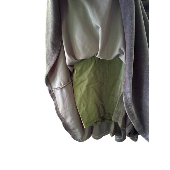 Express Womens Medium Tank Gray Pullover V-Neck Velvet Grunge Skater Dress - Picture 3 of 4